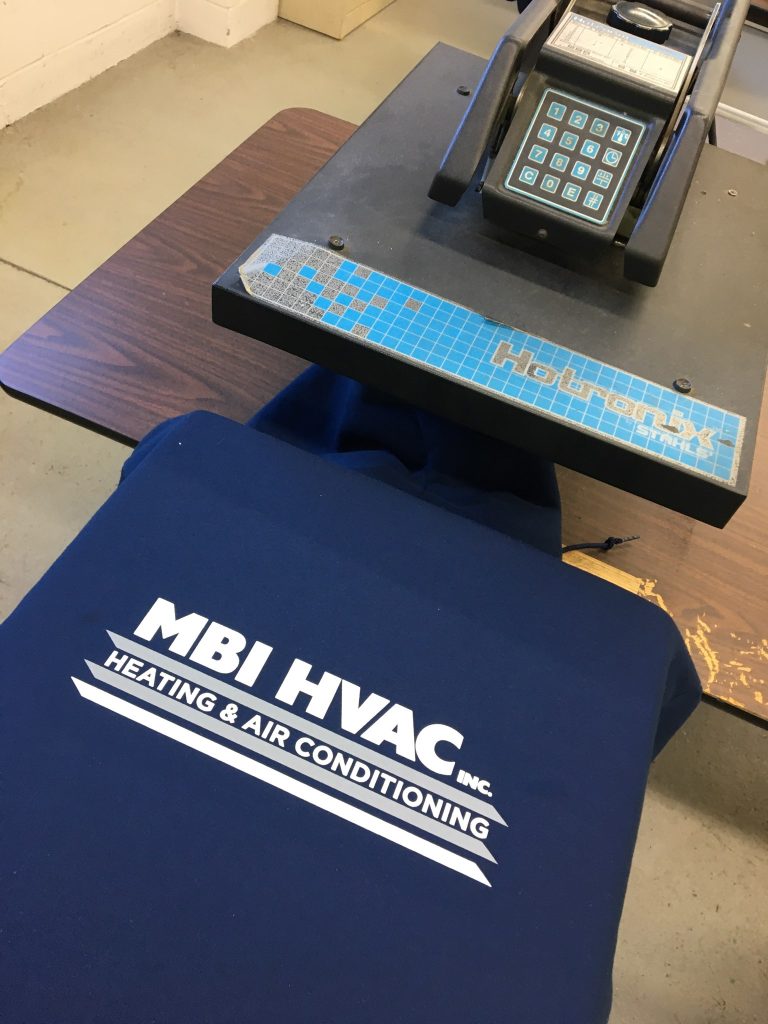 single color heat press application