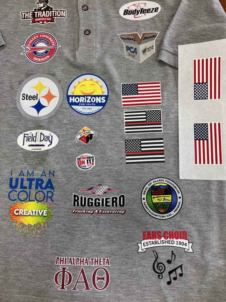 collage of digital heat press logos