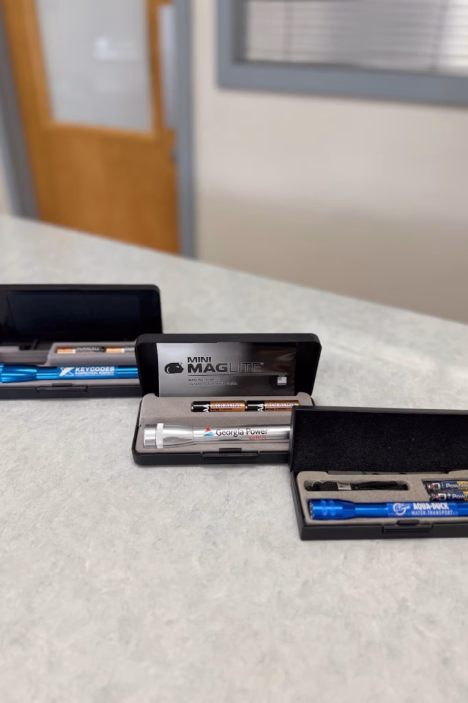 Customized mag lights with cases and spare batteries